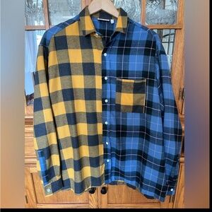 ASOS Color Block Plaid Shirt